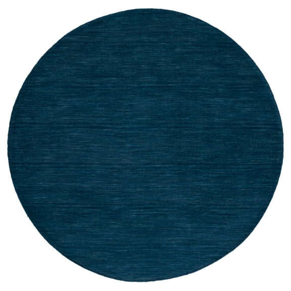 SAFAVIEH Kilim Patrick Solid Area Rug, Navy/Blue, 6' x 6' Round