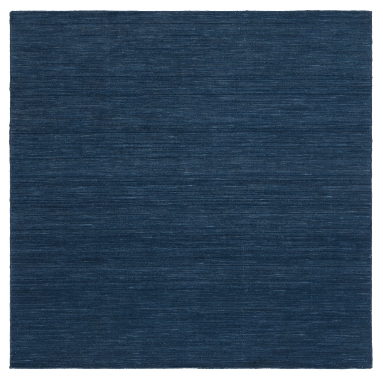 Handmade Navy Blue Wool Square Rug, 6'