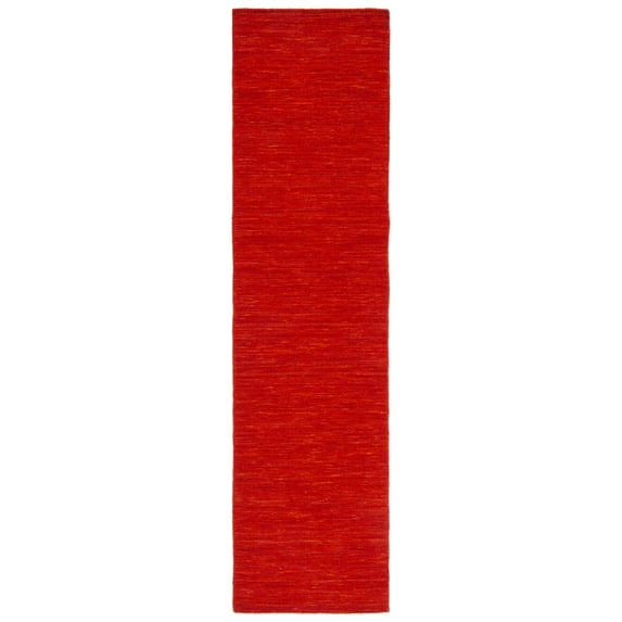 SAFAVIEH Kilim Patrick Solid Runner Rug, Red/Rust, 2'3" x 9'