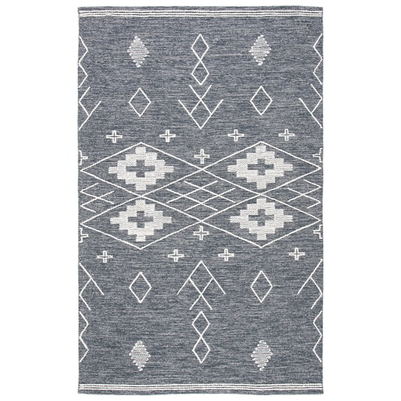 SAFAVIEH Kilim Phelim Tribal Area Rug, Charcoal/Ivory, 3' x 5'