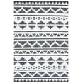 thumbnail image 1 of SAFAVIEH Kilim Phoebe Geometric Polyester Area Rug, Black/Ivory, 6' x 9', 1 of 9