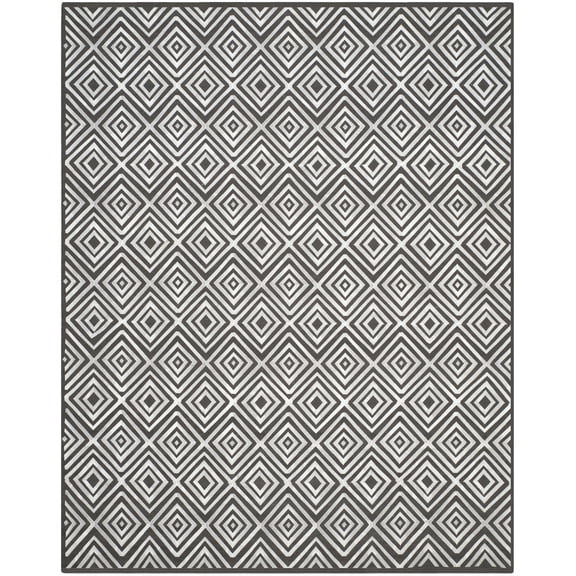 SAFAVIEH Kilim Rachyl Geometric Wool Area Rug, Charcoal, 8' x 10'