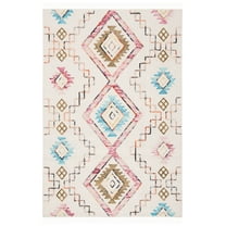 SAFAVIEH Kilim Rado Tribal Wool Area Rug, Ivory/Pink, 8' x 10'