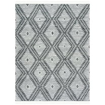 SAFAVIEH Kilim Randa Diamond Wool Area Rug, Ivory/Black, 8' x 10'