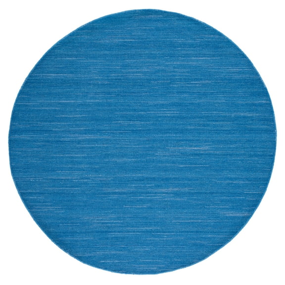 SAFAVIEH Kilim Roderick Solid Area Rug, Blue, 6' x 6' Round