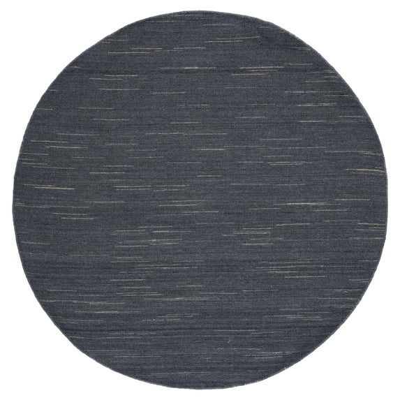 SAFAVIEH Kilim Roderick Solid Area Rug, Dark Grey, 6' x 6' Round