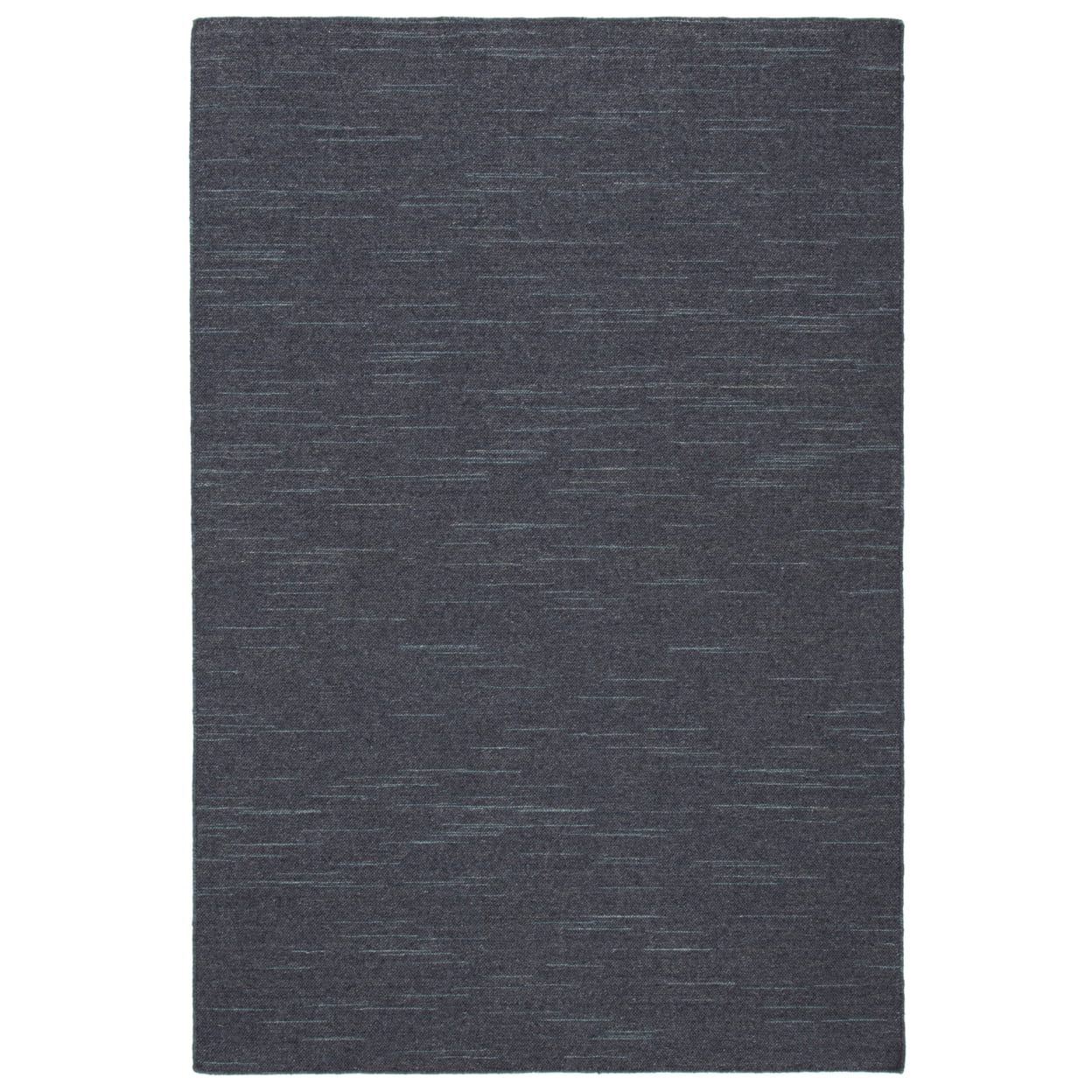 Handmade Dark Grey Wool 8' x 10' Flat Woven Area Rug
