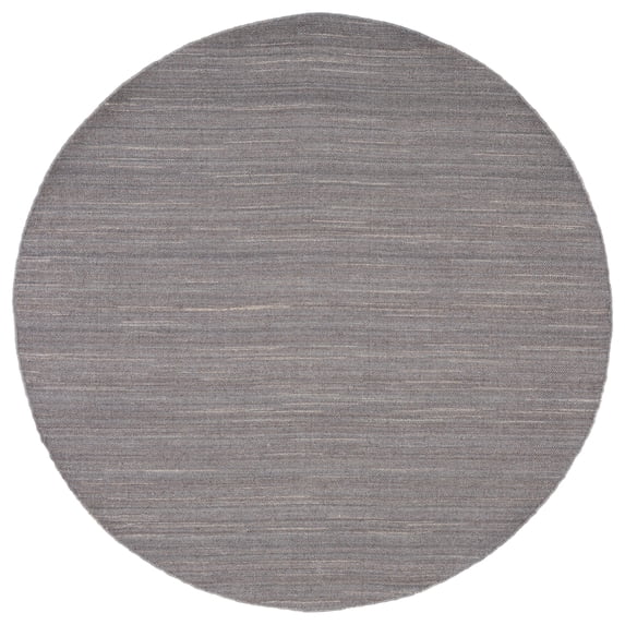SAFAVIEH Kilim Roderick Solid Area Rug, Light Grey, 6' x 6' Round