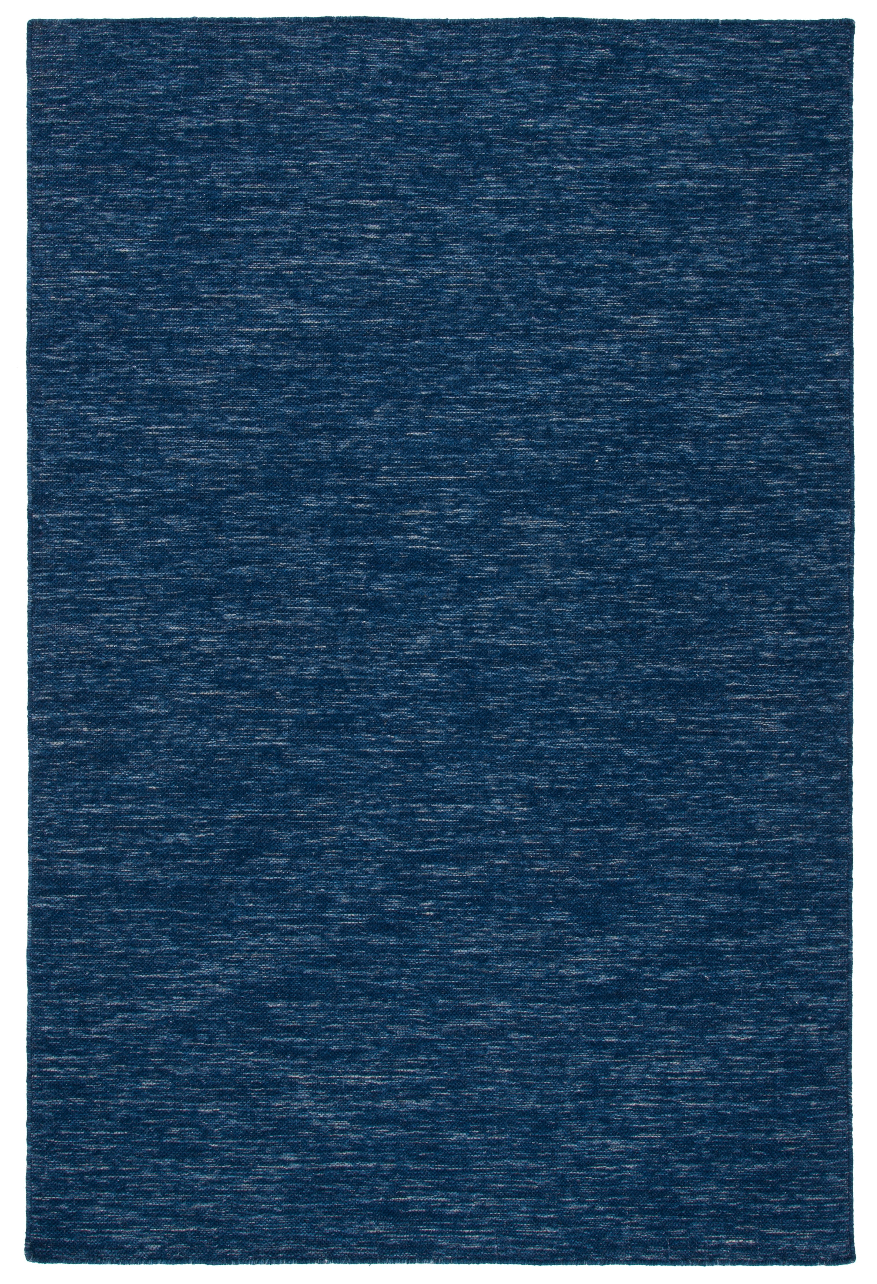 Handmade Navy Blue Wool Flat Woven 3' x 5' Area Rug
