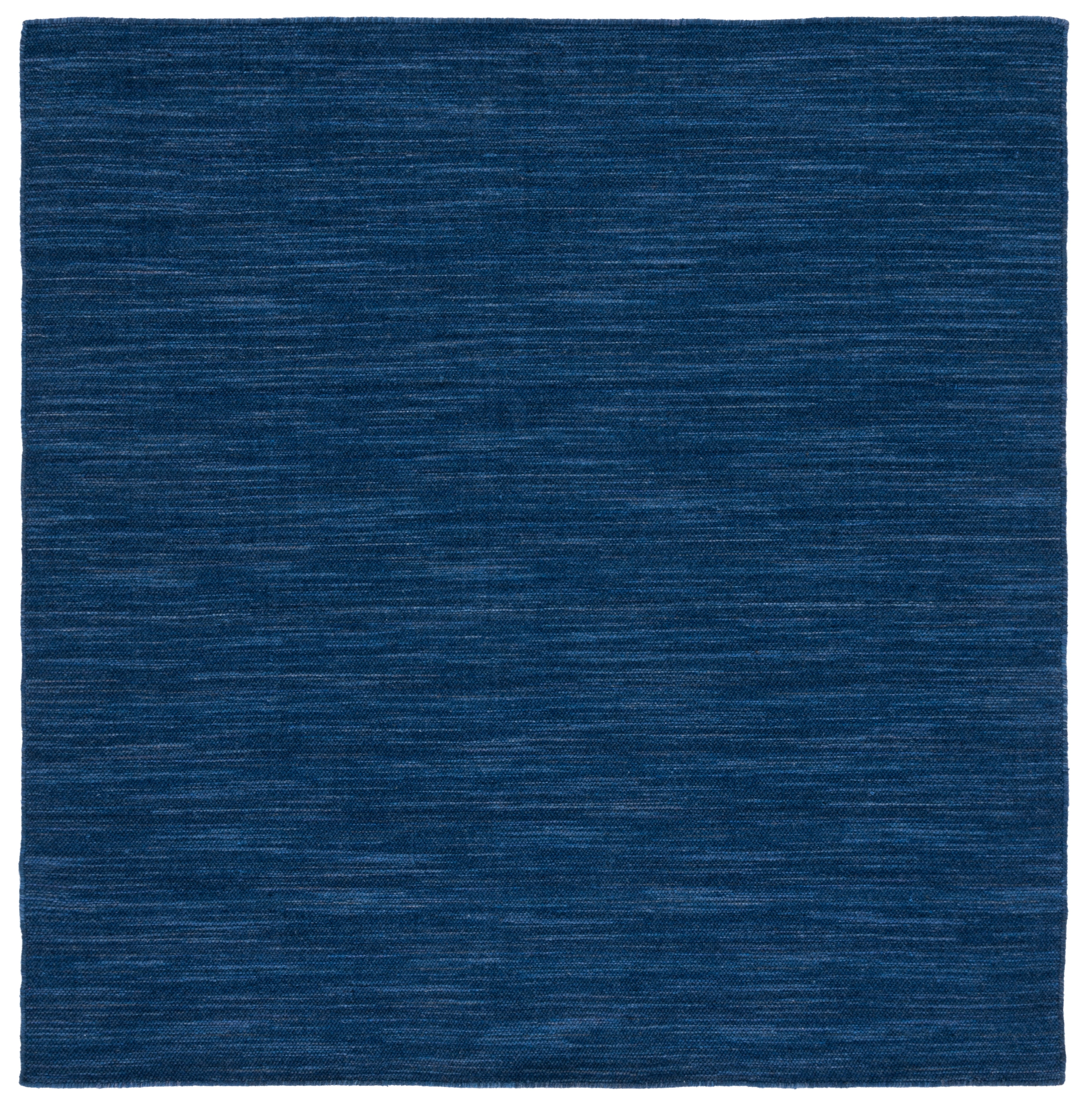Bohemian Bliss Navy Blue Handwoven Wool 6' Square Rug
