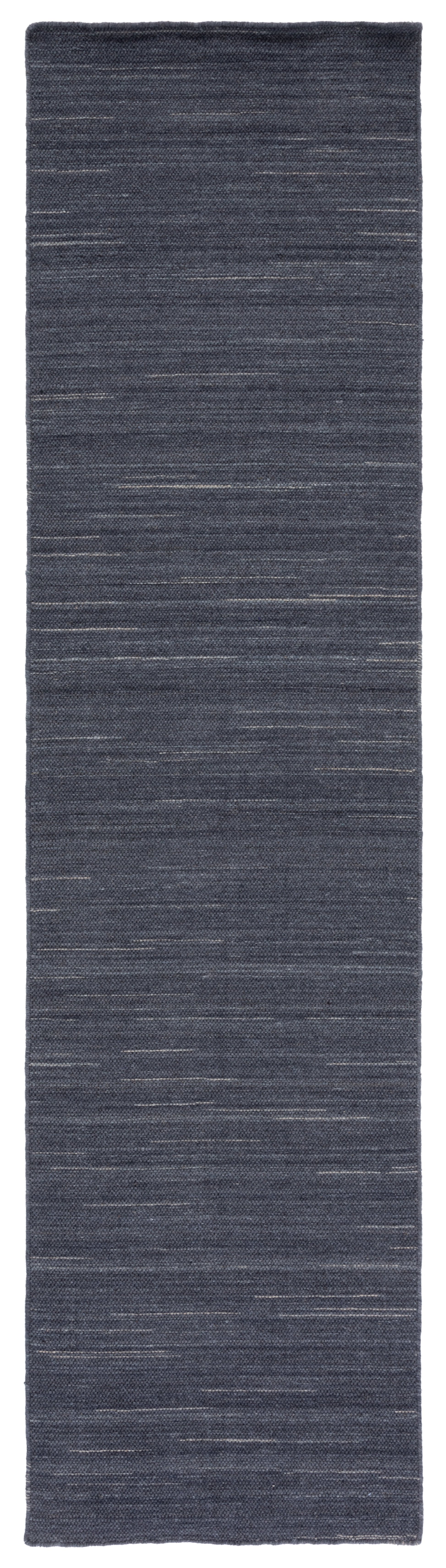 Handmade Gray Wool Flat Woven Area Rug 27" x 8"