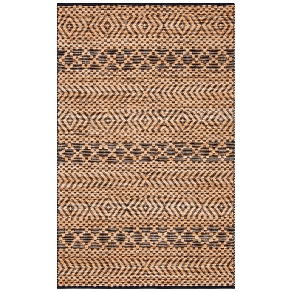 SAFAVIEH Kilim Rory Tribal Area Rug, Natural/Black, 9' x 12'