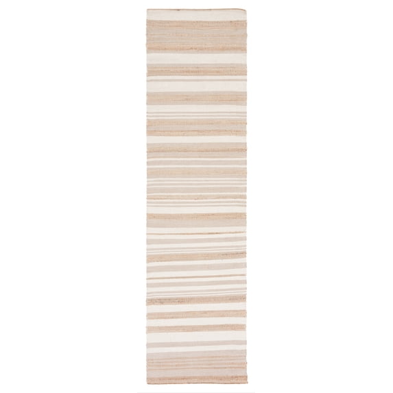 SAFAVIEH Kilim Rosalynne Striped Runner Rug, Natural/Ivory, 2'3" x 9'