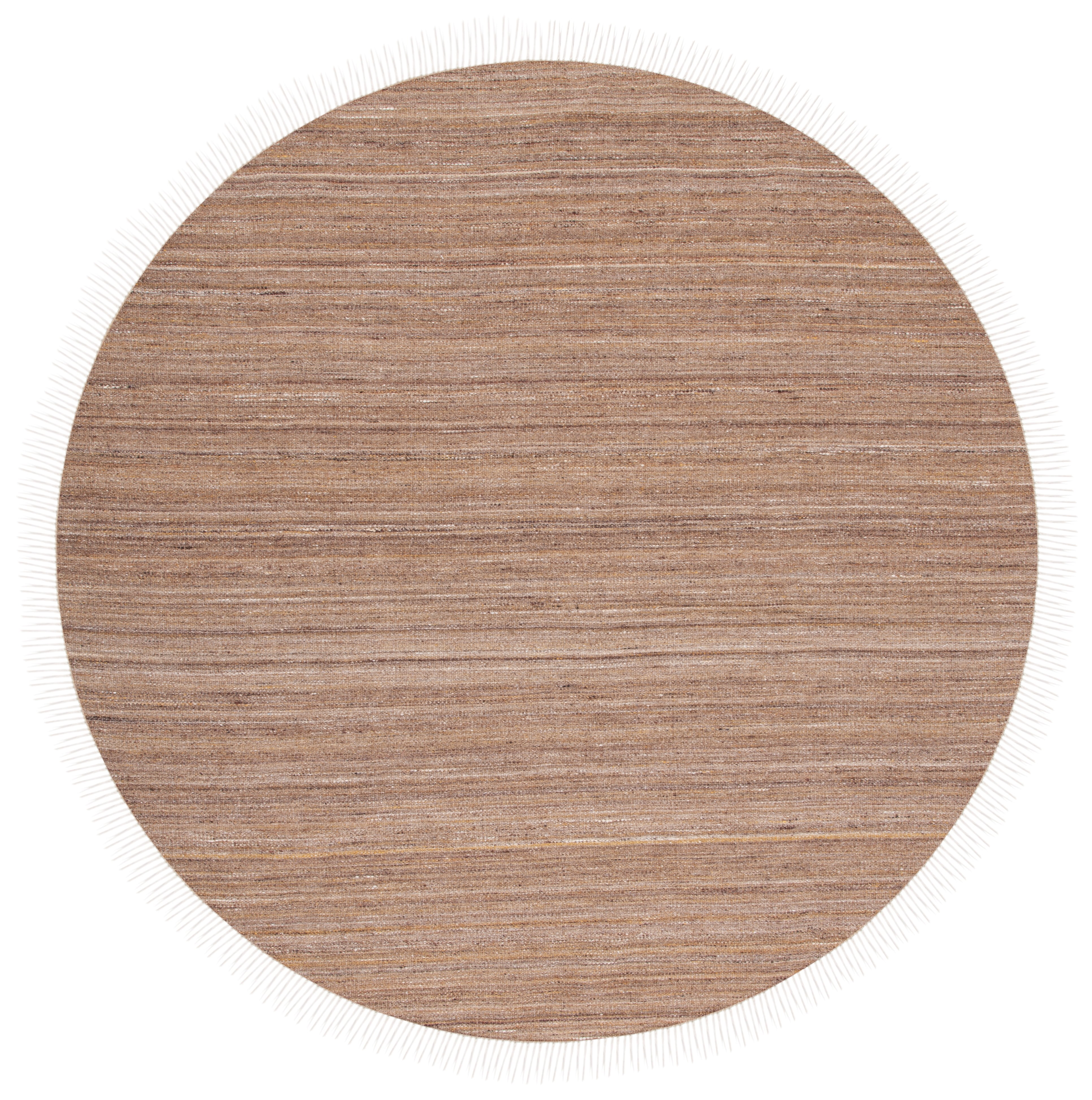 SAFAVIEH Kilim Russell Striped Area Rug, Beige/Yellow, 7' x 7' Round