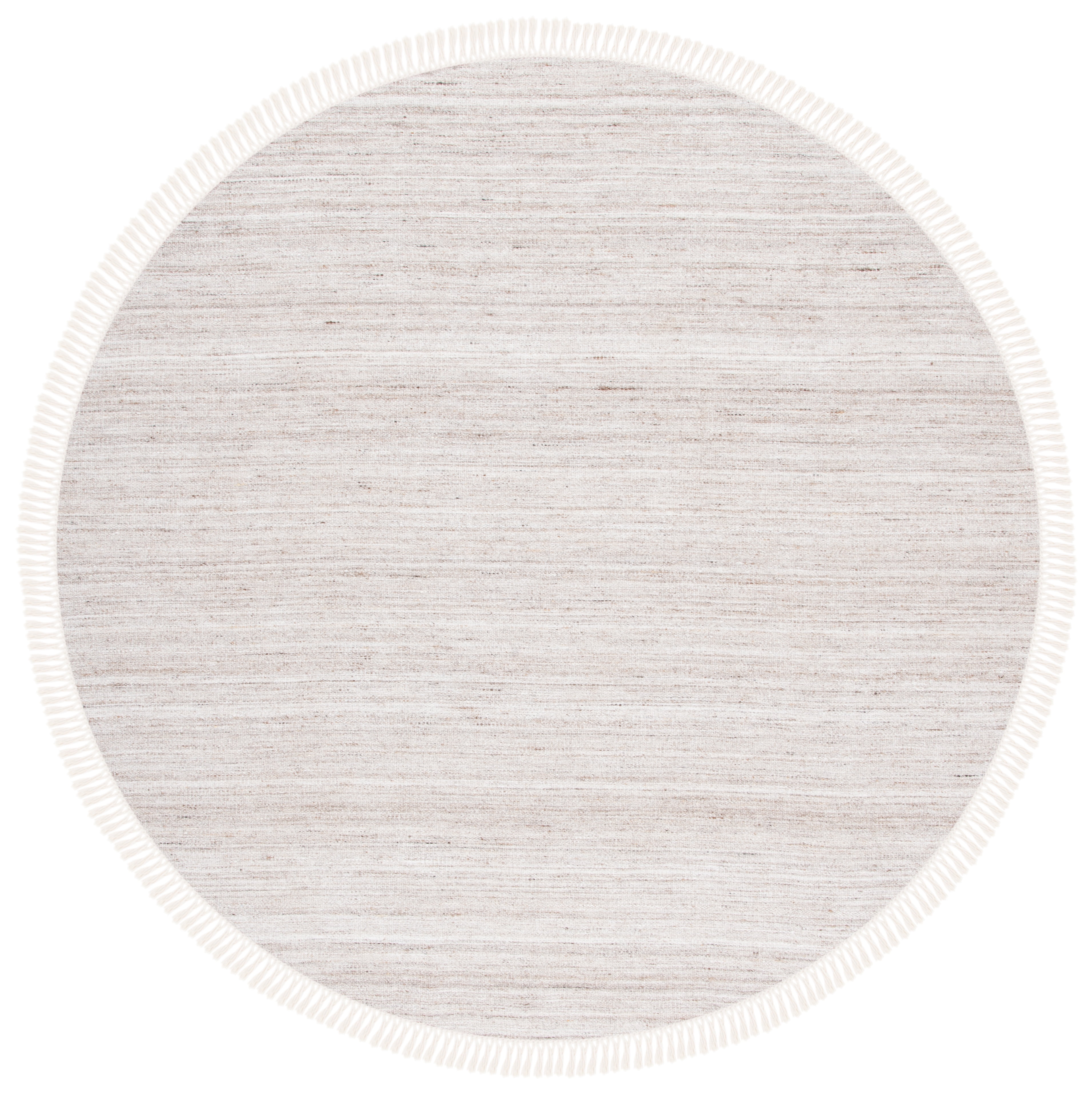 SAFAVIEH Kilim Russell Striped Area Rug, Ivory/Brown, 7' x 7' Round