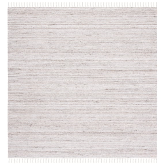 SAFAVIEH Kilim Russell Striped Area Rug, Ivory/Brown, 7' x 7' Square