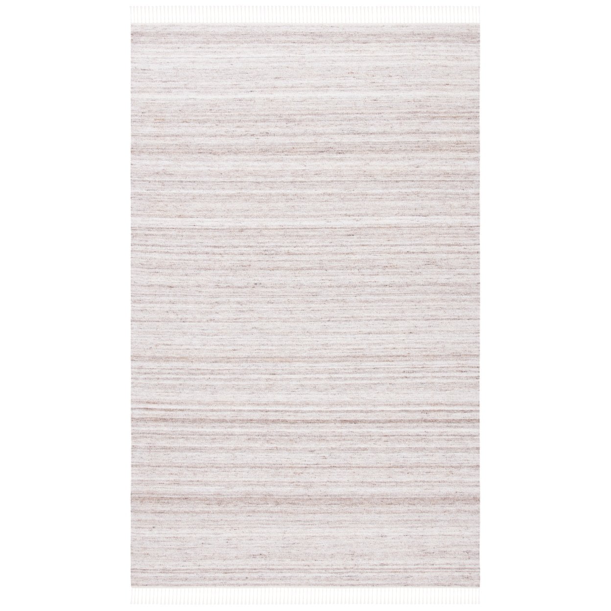 Handmade Ivory and Brown Wool Flat Woven 8' x 10' Area Rug