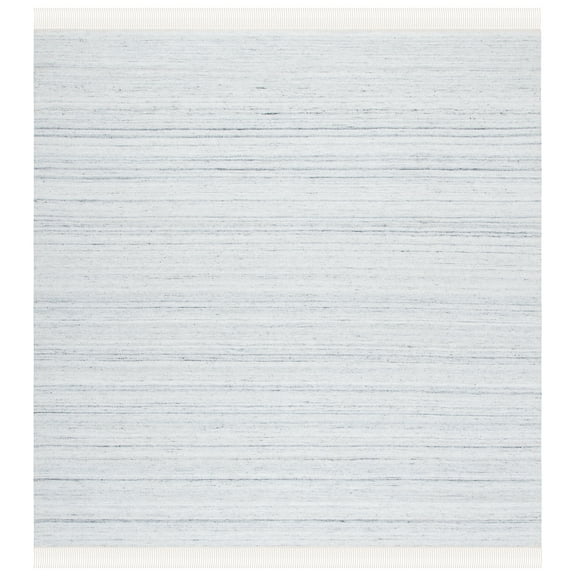 SAFAVIEH Kilim Russell Striped Area Rug, Ivory/Grey, 7' x 7' Square