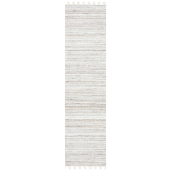 SAFAVIEH Kilim Russell Striped Runner Rug, Ivory/Brown, 2'3" x 9'