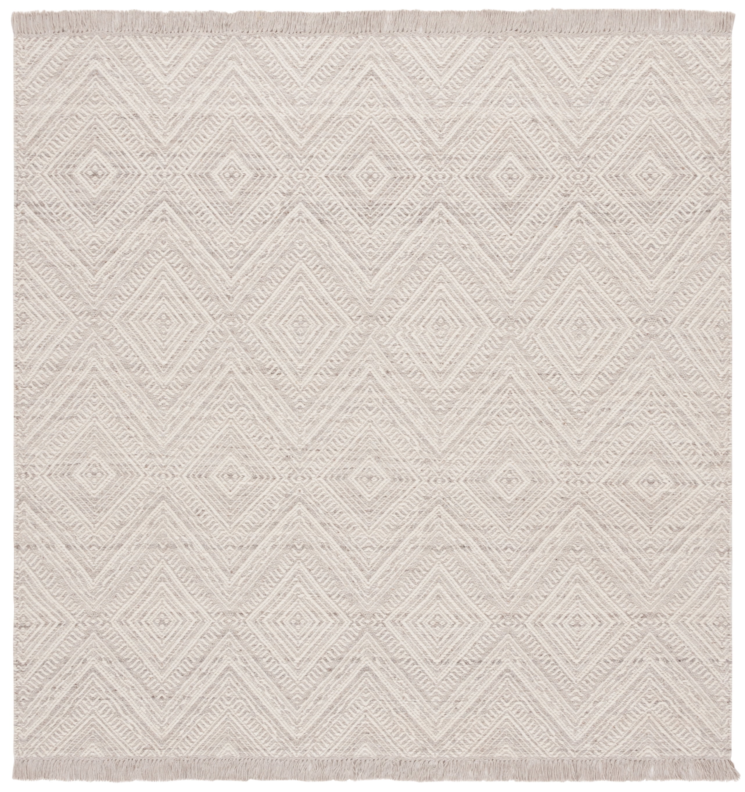 SAFAVIEH Kilim Shannon Diamond Area Rug, Beige/Ivory, 6' x 6' Square