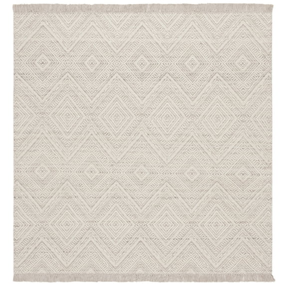 SAFAVIEH Kilim Shannon Diamond Area Rug, Beige/Ivory, 6' x 6' Square
