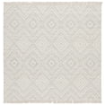 thumbnail image 1 of SAFAVIEH Kilim Shannon Diamond Area Rug, Light Gray/Ivory, 6' x 6' Square, 1 of 8