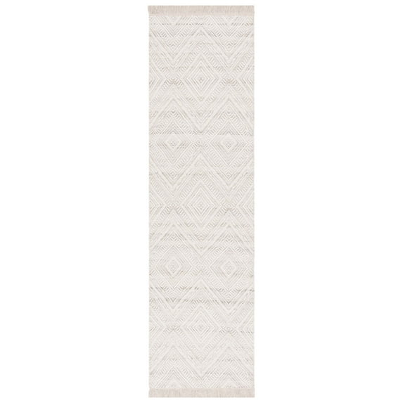 SAFAVIEH Kilim Shannon Diamond Runner Rug, Beige/Ivory, 2'3" x 8'