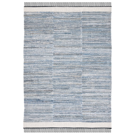 SAFAVIEH Kilim Sharlene Striped Area Rug, Blue/Ivory, 5' x 8'