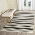 thumbnail image 1 of SAFAVIEH Kilim Shelby Striped Area Rug, Ivory/Black, 4' x 6', 1 of 5