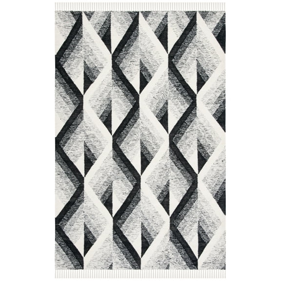 SAFAVIEH Kilim Stephanie Geometric Area Rug, Ivory/Black, 8' x 10'