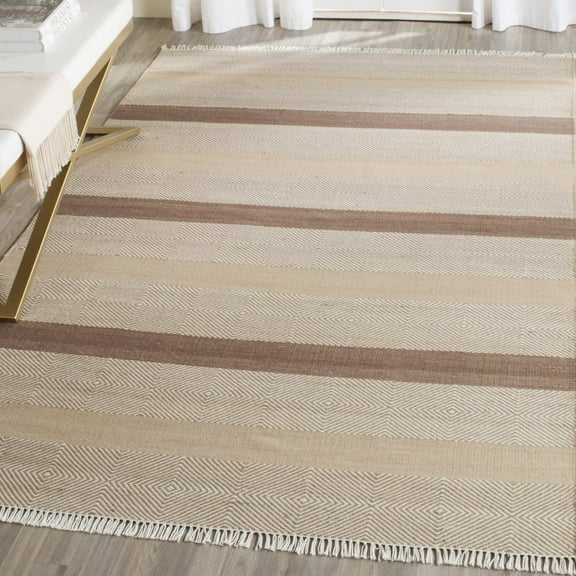 SAFAVIEH Kilim Tama Striped Area Rug, Beige, 4' x 6'
