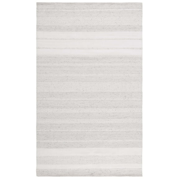 SAFAVIEH Kilim Thaddeus Striped Area Rug, Ivory/Grey, 3' x 5'