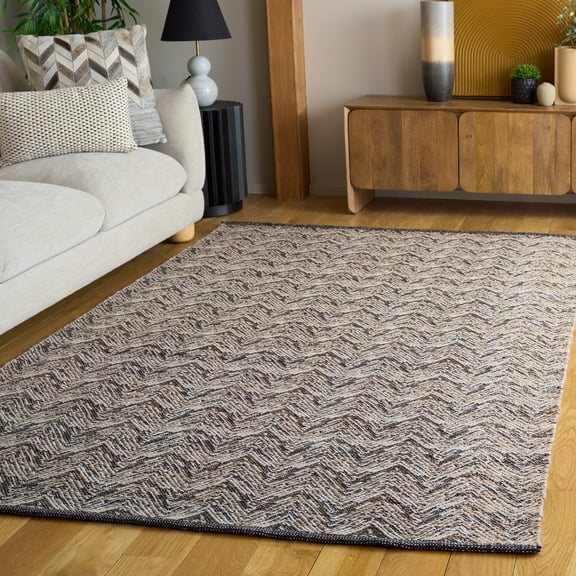 Safavieh Kilim Torma Zig-Zag Wool Area Rug, Beige/Black, 8' x 10'