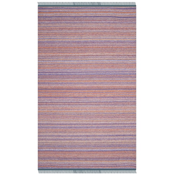 SAFAVIEH Kilim Trafford Striped Area Rug, Purple/Rust, 5' x 8'