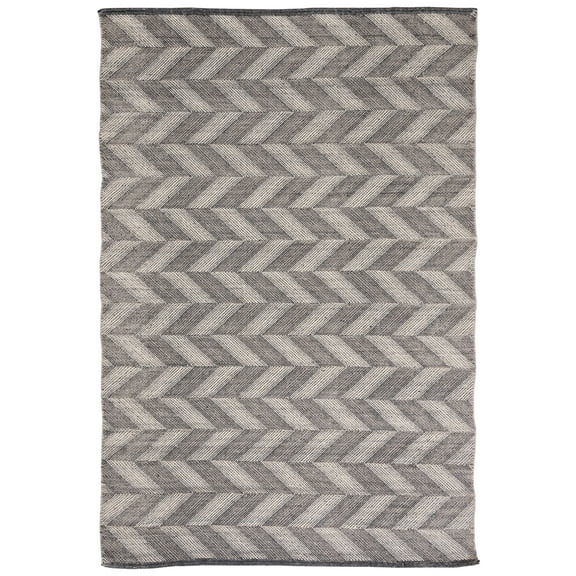 SAFAVIEH Kilim Tristen Zig Zag Wool Area Rug, Grey/Ivory, 3' x 5'