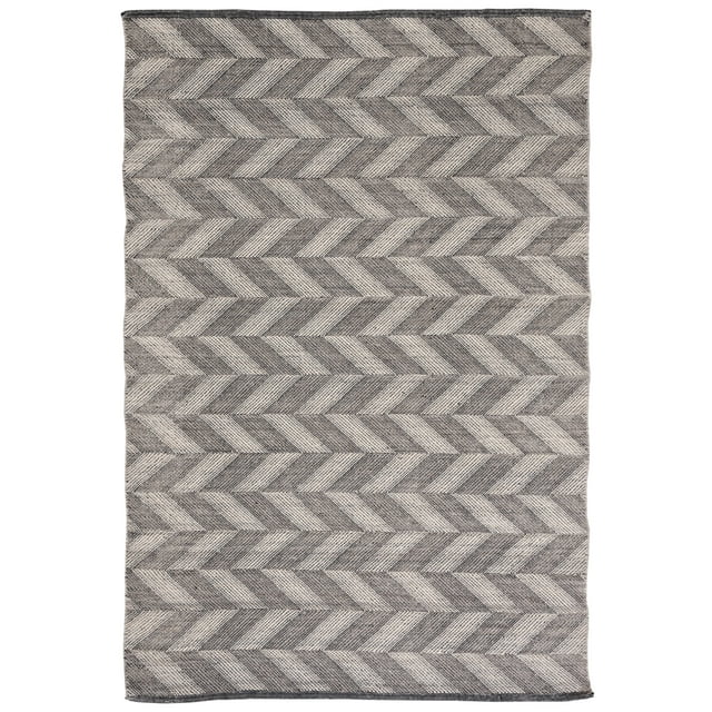 SAFAVIEH Kilim Tristen Zig Zag Wool Area Rug, Grey/Ivory, 4' x 6'