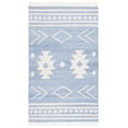 thumbnail image 1 of SAFAVIEH Kilim Trochez Geometric Area Rug, Blue/Ivory, 4' x 6', 1 of 8
