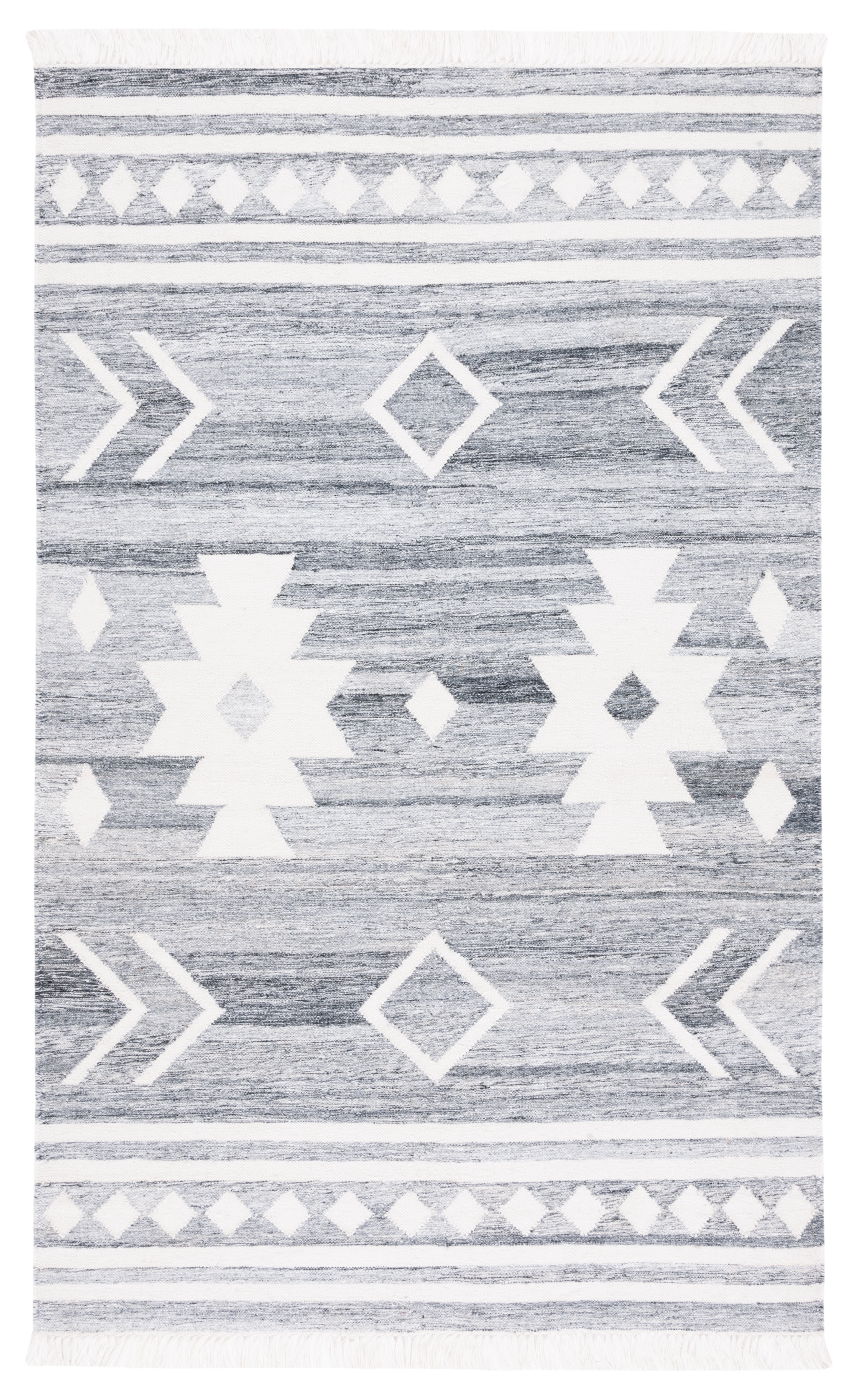 SAFAVIEH Kilim Trochez Geometric Area Rug, Grey/Ivory, 5' x 8'