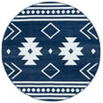 thumbnail image 1 of SAFAVIEH Kilim Trochez Geometric Area Rug, Navy/Ivory, 7' x 7' Round, 1 of 8
