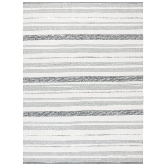 SAFAVIEH Kilim Vesela Striped Area Rug, Silver/Ivory, 8' x 10'