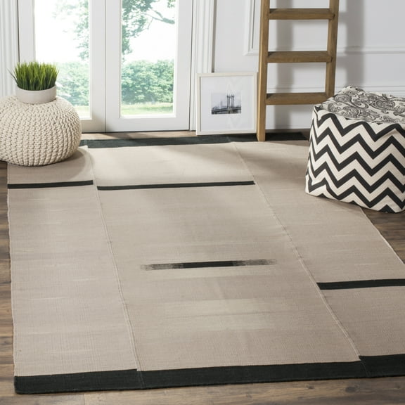 SAFAVIEH Kilim Wade Abstract Wool Area Rug, Grey, 8' x 10'