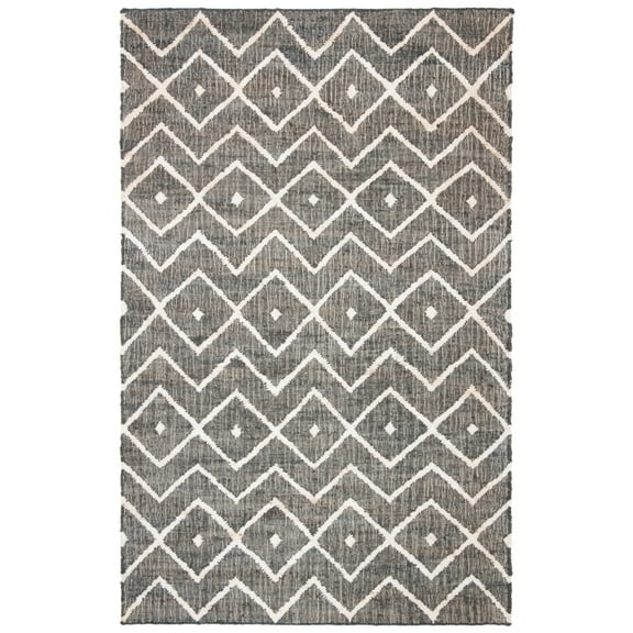 SAFAVIEH Kilim Wesley Geometric Area Rug, Charcoal/Natural, 2' x 3'