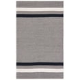 thumbnail image 1 of SAFAVIEH Kilim Wilton Striped Cotton Area Rug, Black/Ivory, 4' x 6', 1 of 11