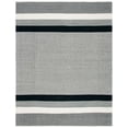 thumbnail image 1 of SAFAVIEH Kilim Wilton Striped Cotton Area Rug, Black/Ivory, 8' x 10', 1 of 11
