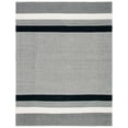 thumbnail image 1 of SAFAVIEH Kilim Wilton Striped Cotton Area Rug, Black/Ivory, 9' x 12', 1 of 8