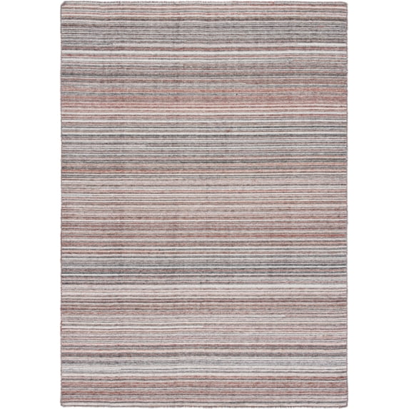 SAFAVIEH Kilim Xaviera Striped Polyester Area Rug, Red/Grey, 3' x 5'
