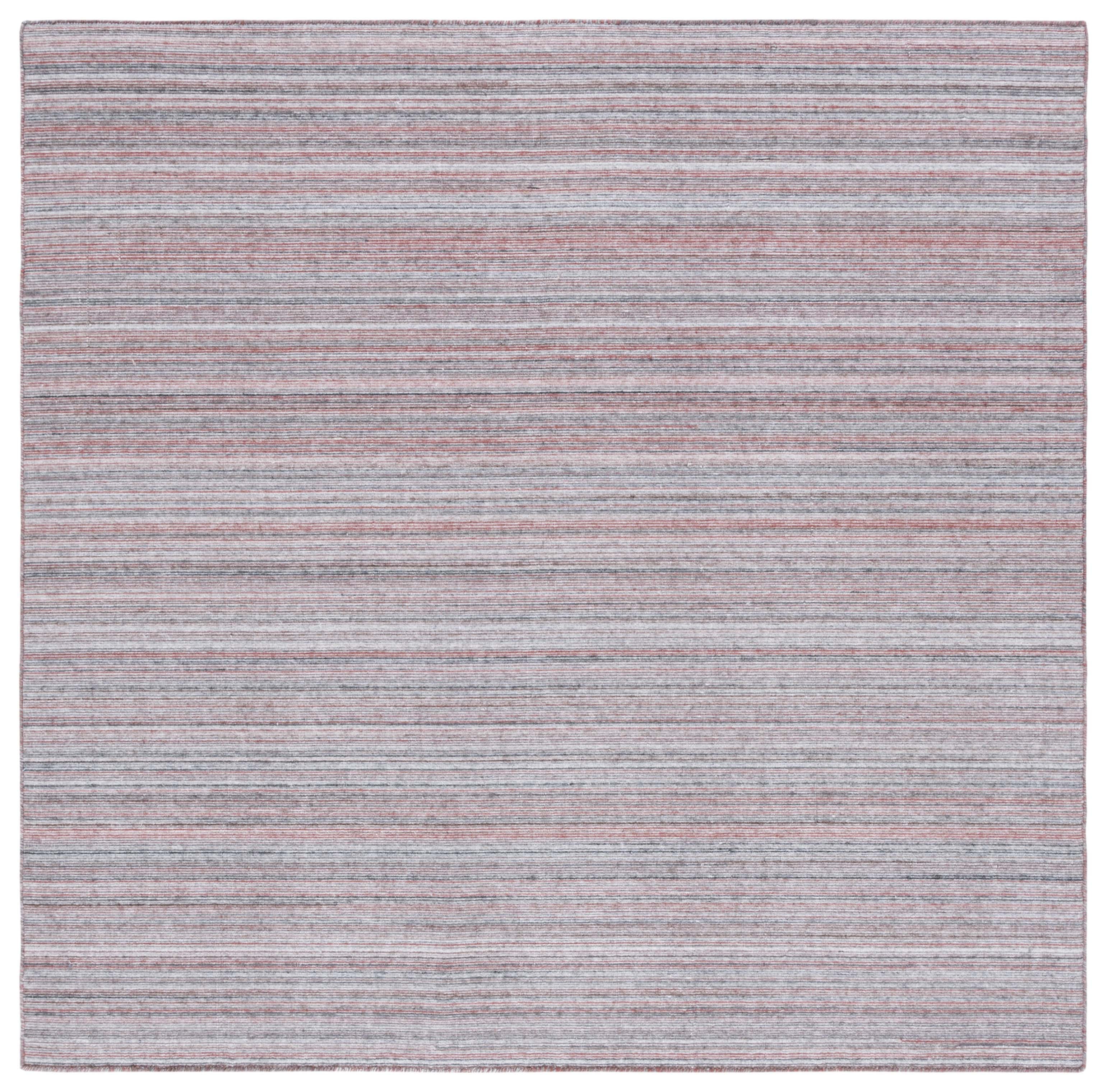 Bohemian Nomad-Inspired Handwoven Cotton Kilim Area Rug - Red/Grey