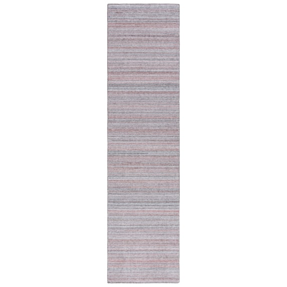 SAFAVIEH Kilim Xaviera Striped Polyester Runner Rug, Red/Grey, 2'3" x 9'