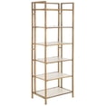 thumbnail image 1 of SAFAVIEH Kimmy Modern 6 Tier Modern Glam Etegere, Gold/White (23.8 in. W x 16 in. D x 72 in. H), 1 of 8