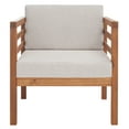 thumbnail image 1 of SAFAVIEH Kinnell Outdoor Patio Armchair, Natural/Light Grey, 1 of 11